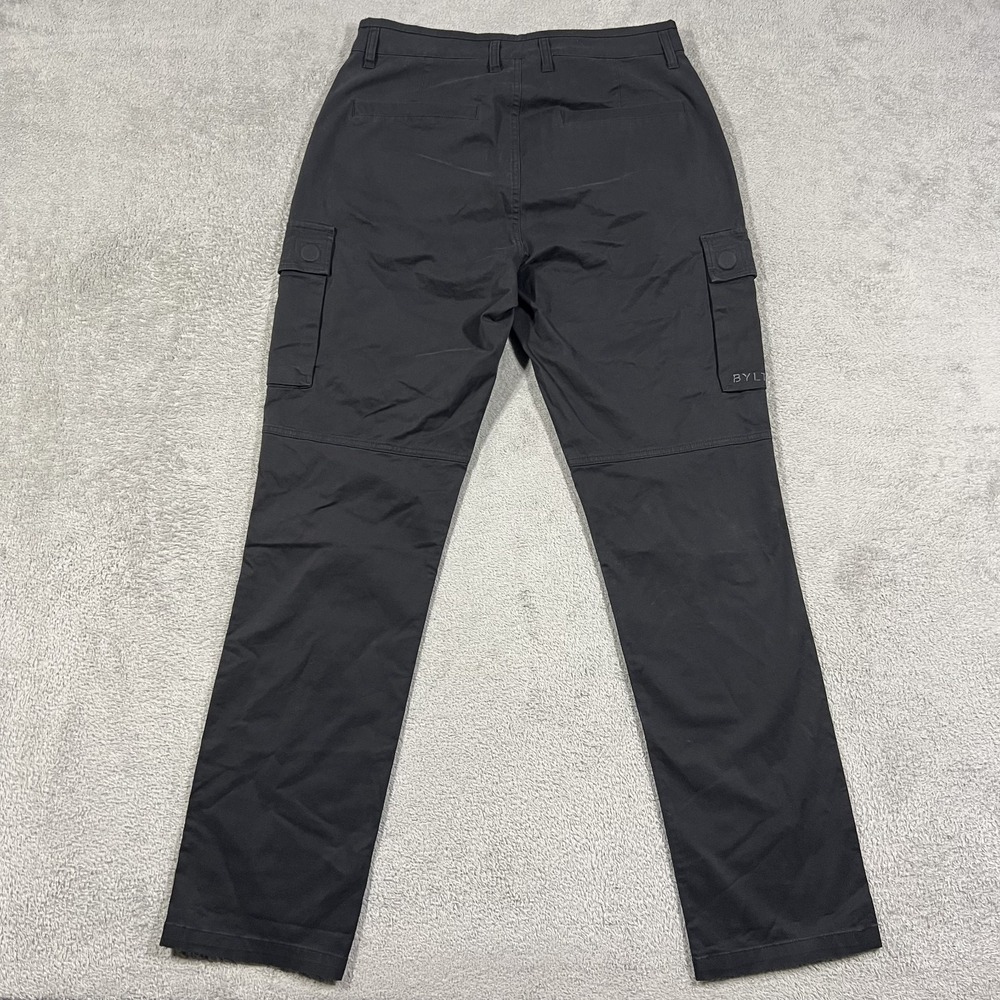 BYLT Cargo Pants Mens 32 Black Stretch Cotton 31" Inseam - Picture 10 of 13